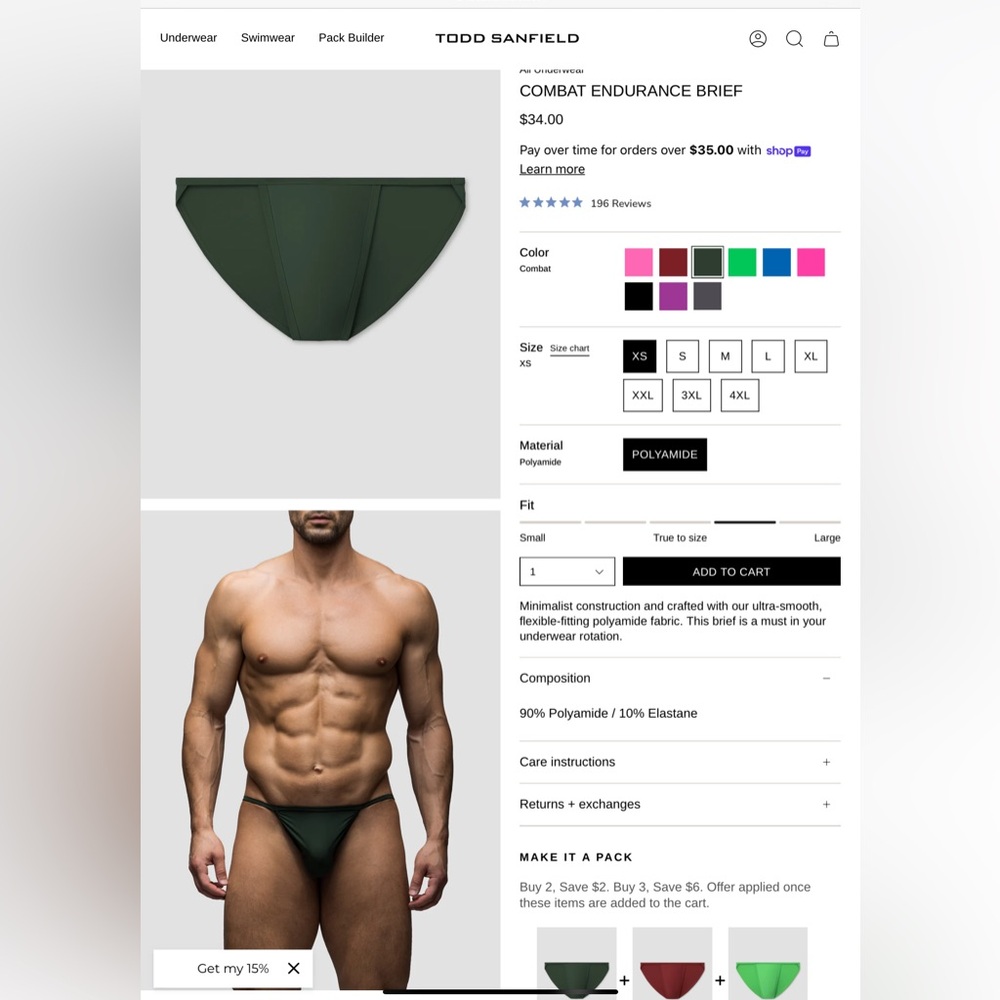 Todd Sanfield, Combat, Endurance Brief